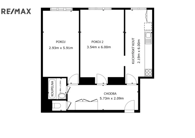 Pronájem bytu 2+1, Praha - Vinohrady, náměstí Jiřího z Lobkovic, 62 m2