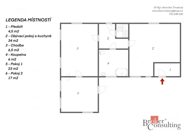 Prodej rodinného domu, Jilem, 91 m2