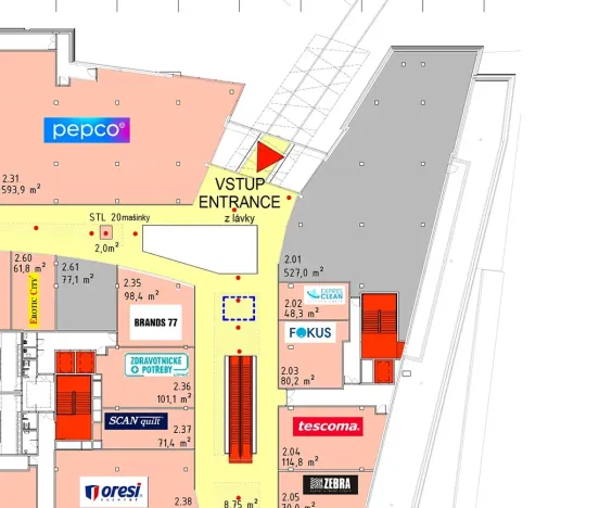 Pronájem obchodního prostoru, Kladno, Petra Bezruče, 527 m2