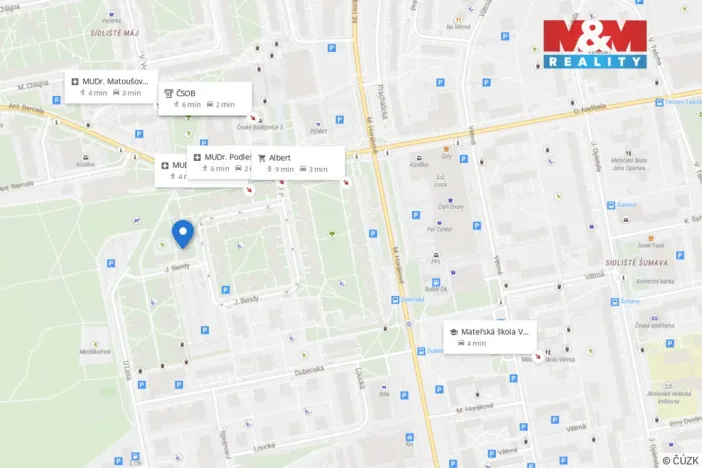 Pronájem bytu 3+1, České Budějovice - České Budějovice 2, J. Bendy, 72 m2