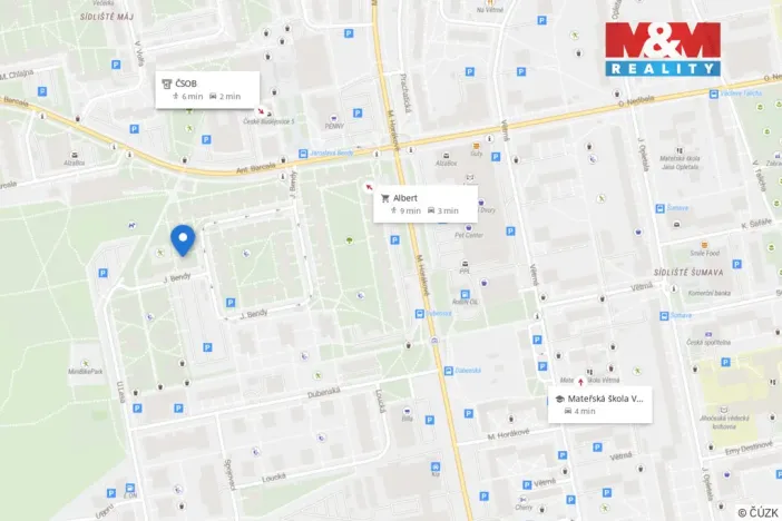 Pronájem bytu 3+1, České Budějovice - České Budějovice 2, J. Bendy, 72 m2