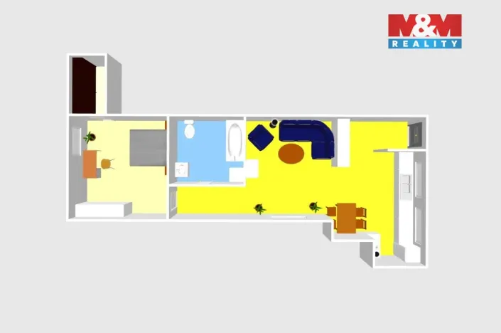 Prodej bytu 2+kk, Červené Pečky, Dobešovice, 66 m2
