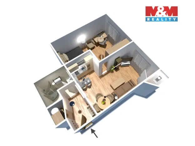 Pronájem bytu 2+kk, Praha - Vinohrady, Slezská, 42 m2