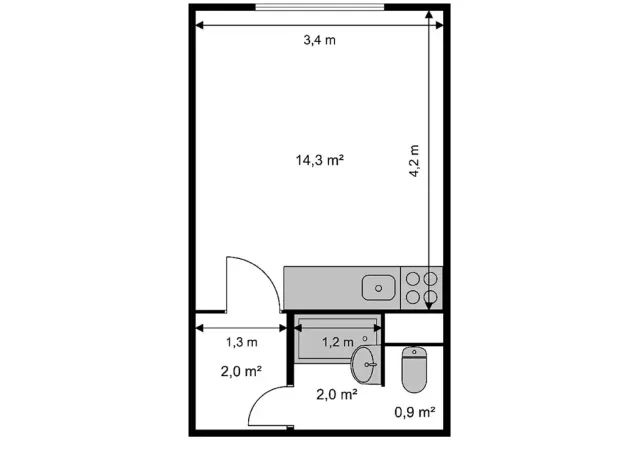 Pronájem bytu 1+kk, Velké Hamry, 28 m2