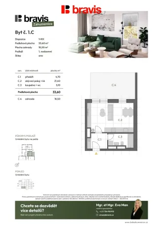 Prodej bytu 1+kk, Brno - Horní Heršpice, Záhumenice, 33 m2