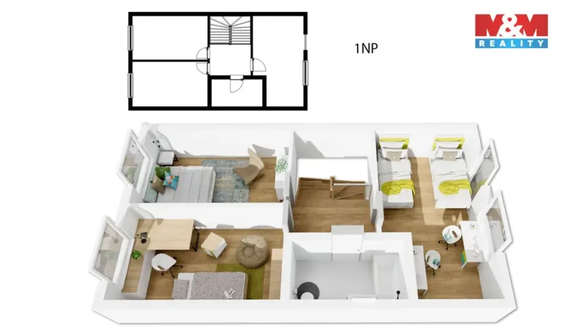 Prodej rodinného domu, Nučice, Na Čtyřku, 100 m2