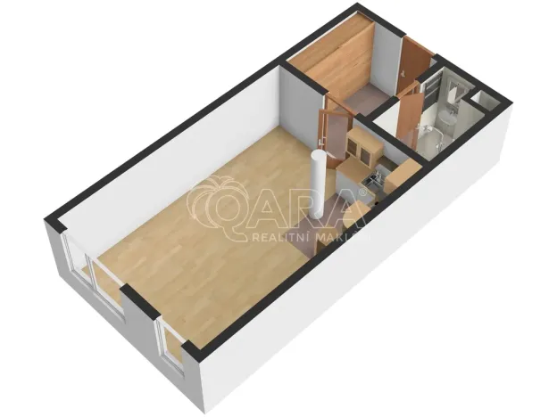 Pronájem bytu 1+kk, Praha - Prosek, Nad šestikopy, 36 m2