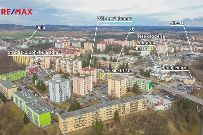 Prodej bytu 2+1, Třebíč - Nové Dvory, Fr. Hrubína, 52 m2