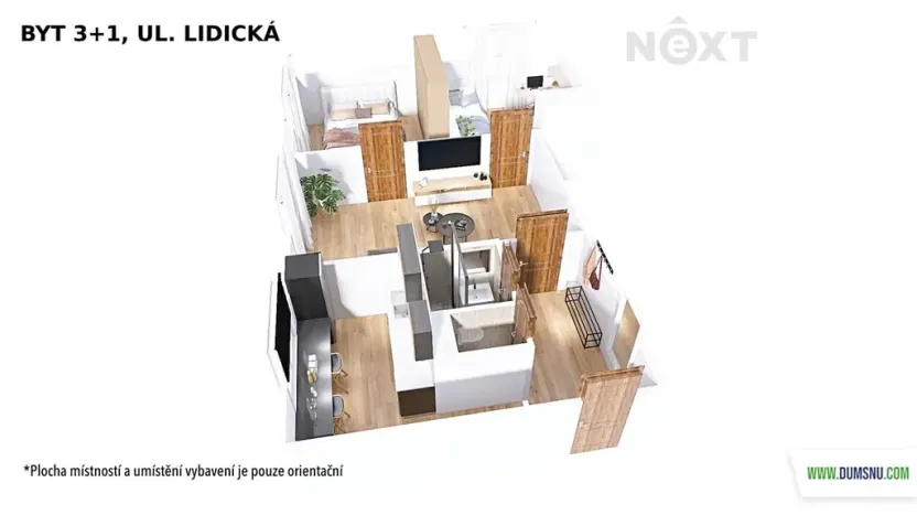 Pronájem bytu 3+1, Šumperk, Lidická, 68 m2