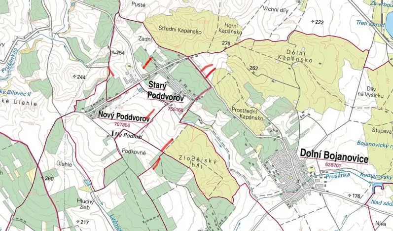 Prodej podílu pole, Starý Poddvorov, 6005 m2