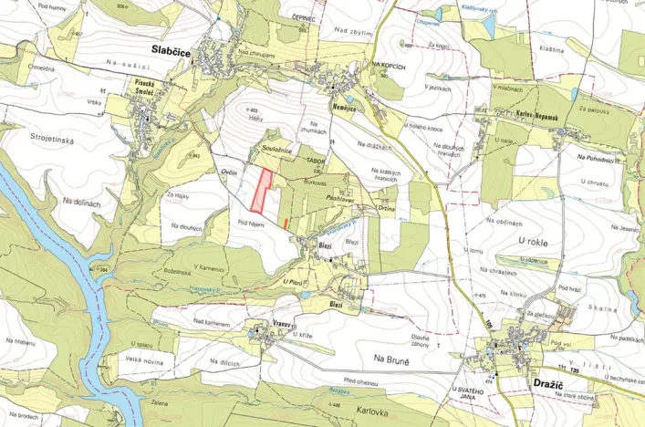 Prodej pole, Slabčice, 28837 m2