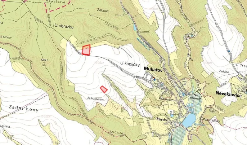 Prodej pole, Mukařov, 16086 m2