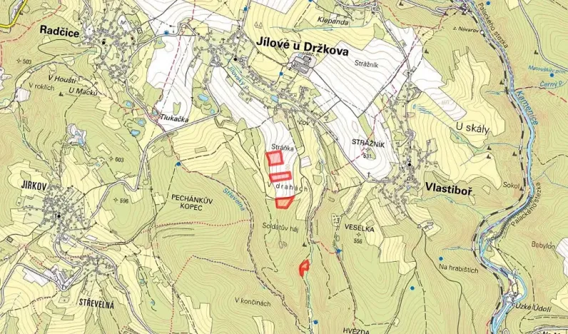 Prodej pole, Jílové u Držkova, 27556 m2