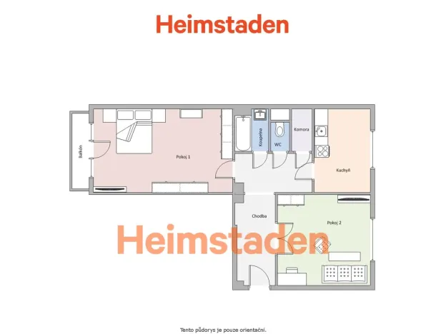 Pronájem bytu 2+1, Havířov - Město, Nedbalova, 55 m2