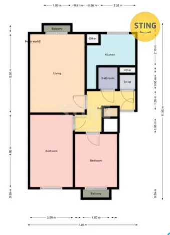 Prodej bytu 3+1, Moravský Krumlov, K. H. Máchy, 72 m2