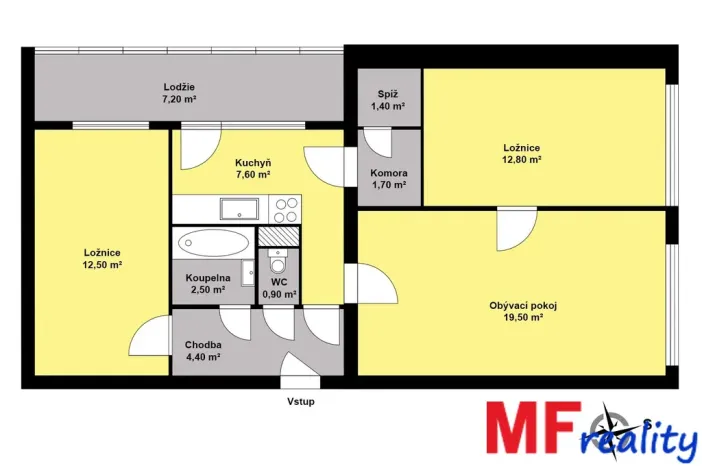 Prodej bytu 3+1, Náchod - Staré Město nad Metují, Pražská, 71 m2
