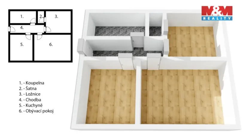 Pronájem rodinného domu, Trutnov - Voletiny, Mentzlova, 63 m2