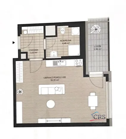 Prodej bytu 1+kk, Praha, Tupolevova, 43 m2