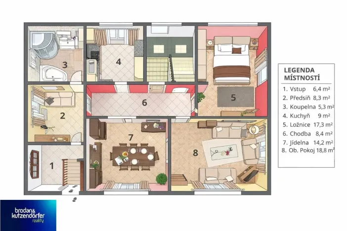 Pronájem rodinného domu, Králův Dvůr - Křižatky, 179 m2