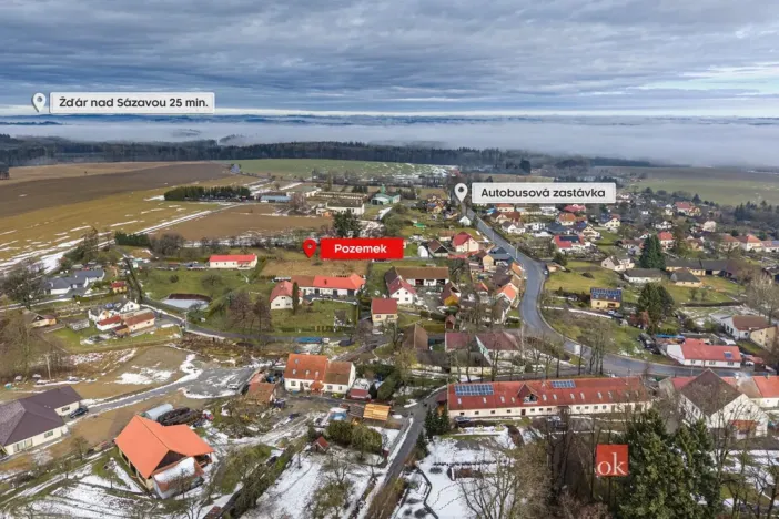 Prodej pozemku pro bydlení, Moravec, 939 m2