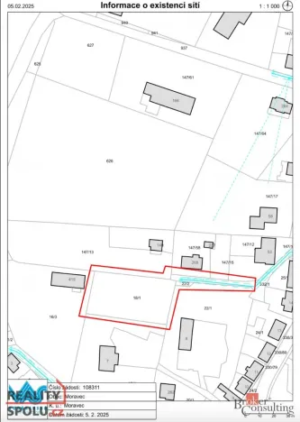 Prodej pozemku pro bydlení, Moravec, 834 m2