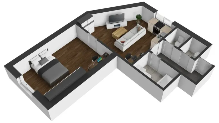 Pronájem bytu 2+kk, Trutnov - Střední Předměstí, Libušinka, 50 m2