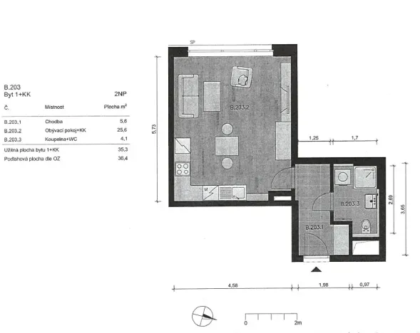 Prodej bytu 1+kk, Praha - Chodov, Benkova, 37 m2