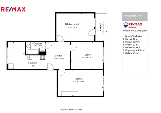 Prodej bytu 3+1, Sokolov, Švabinského, 75 m2