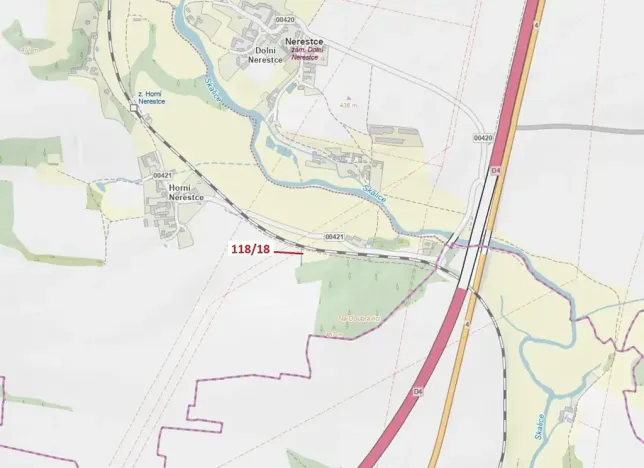 Dražba pole, Nerestce, 46 m2