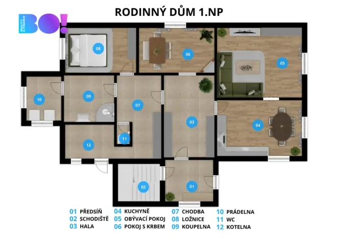 Prodej rodinného domu, Fulnek - Děrné, 265 m2