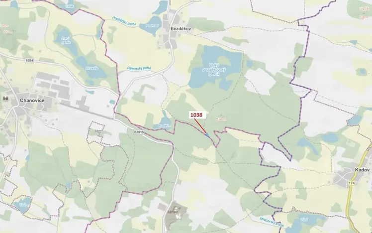 Dražba lesa, Hradiště, 1028 m2