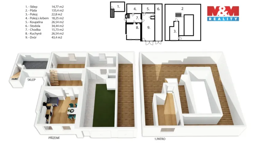 Prodej chalupy, Polička - Lezník, 177 m2
