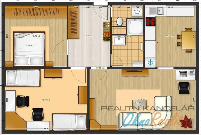 Prodej bytu 3+1, Brno - Kohoutovice, Voříškova, 73 m2