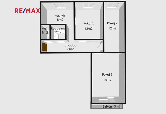 Pronájem bytu 3+1, Havířov, Přímá, 64 m2