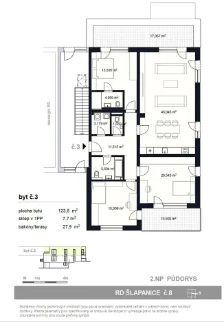 Prodej bytu 4+kk, Šlapanice, 151 m2