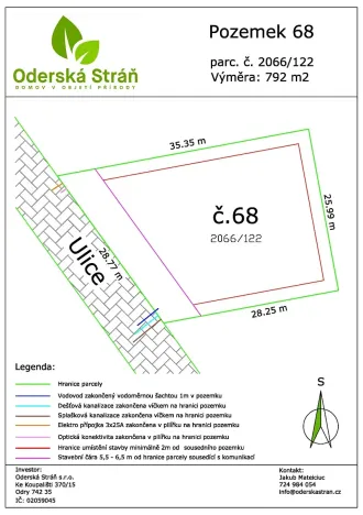 Prodej pozemku pro bydlení, Odry, 792 m2