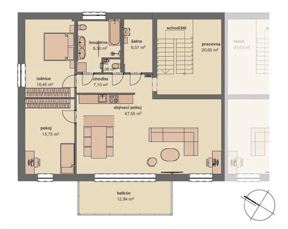 Pronájem bytu 3+kk, Srubec - Stará Pohůrka, Dolní, 135 m2