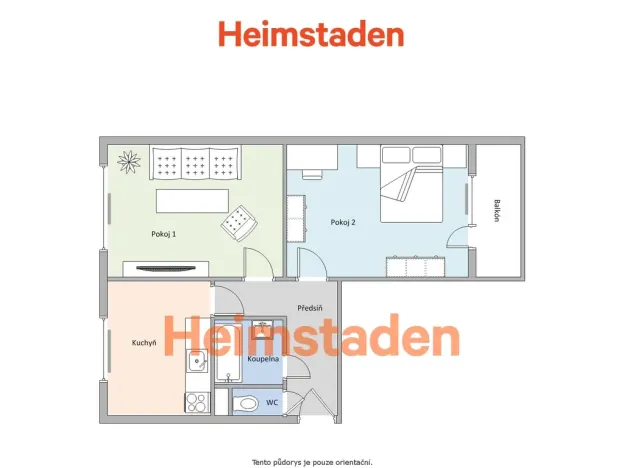 Pronájem bytu 2+1, Karviná - Nové Město, tř. Osvobození, 53 m2