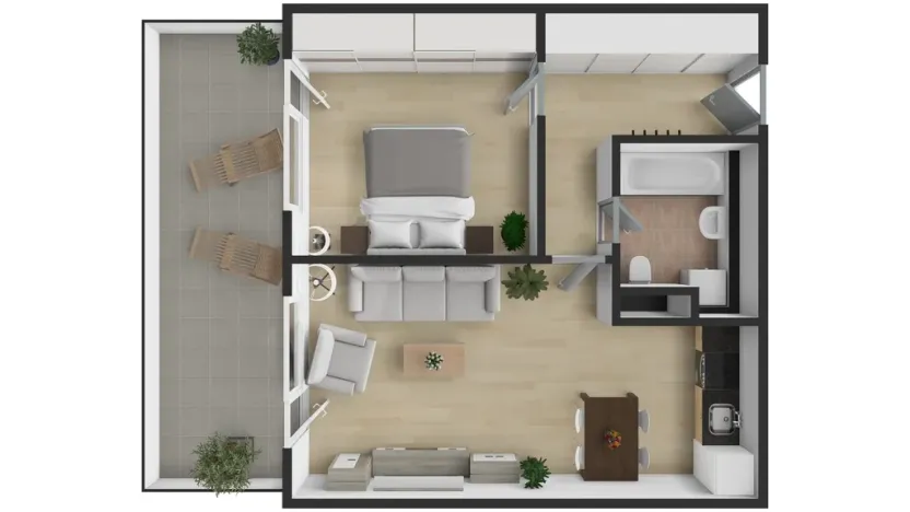 Pronájem bytu 2+kk, Chrudim, Luhanova, 48 m2