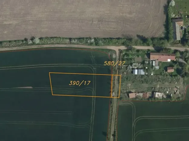 Dražba pole, Nový Bydžov, 1857 m2