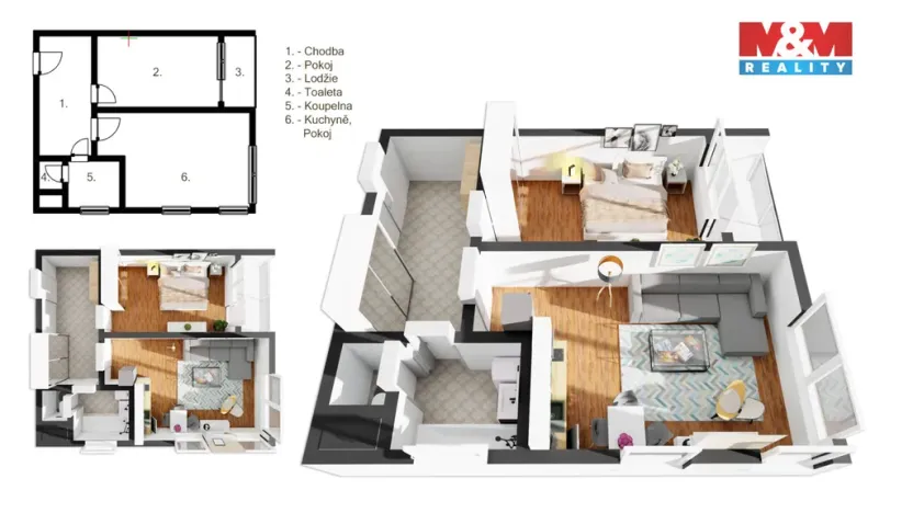 Pronájem bytu 2+kk, Mladá Boleslav - Mladá Boleslav III, U Kasáren, 56 m2