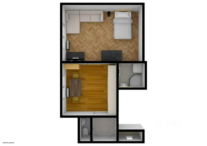 Pronájem bytu 2+kk, Praha - Nusle, Krokova, 40 m2