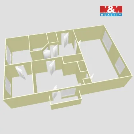 Pronájem bytu 4+1, Chomutov, Kamenná, 76 m2