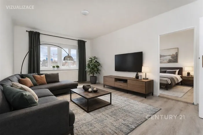 Pronájem bytu 2+kk, Praha, Biskupcova, 48 m2