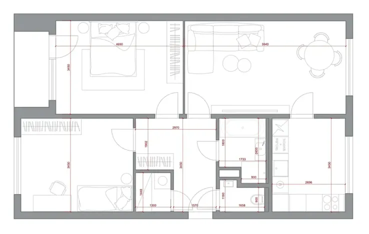 Prodej bytu 3+1, Praha - Hostivař, Bělinského, 81 m2