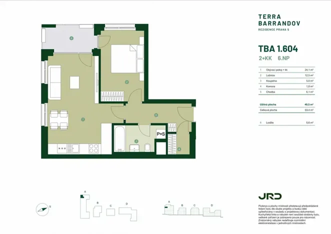 Prodej bytu 2+kk, Praha - Hlubočepy, Silurská, 53 m2
