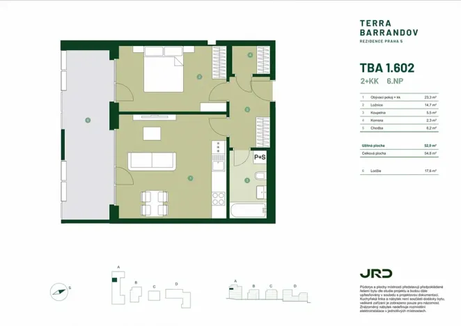 Prodej bytu 2+kk, Praha - Hlubočepy, Silurská, 55 m2