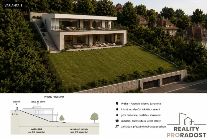 Prodej pozemku pro bydlení, Praha - Radotín, 737 m2