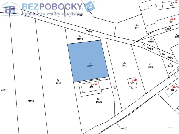 Prodej pozemku pro bydlení, Úsobí, 1182 m2