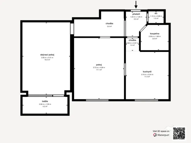 Prodej bytu 2+1, Tlučná, Na Čampuli, 65 m2